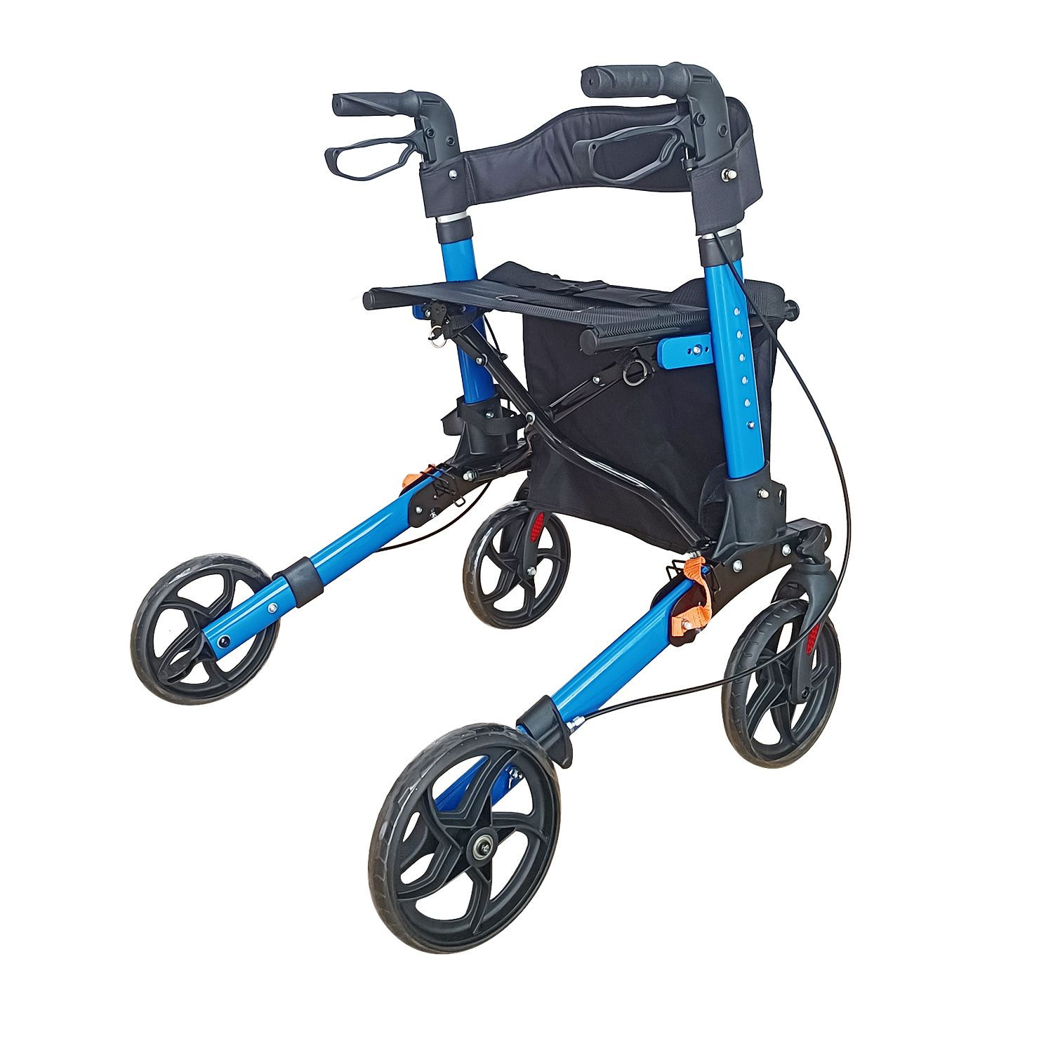 Steel  Frame Adult Elderly Walking Aid Folding Walker Rollator