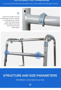 Foldable, portable,adjustable Rehabilitation Therapy  Walker & Rollator,mobility walking aids