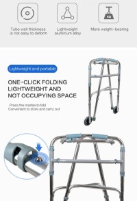 Foldable, portable,adjustable Rehabilitation Therapy  Walker & Rollator,mobility walking aids