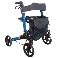 Steel  Frame Adult Elderly Walking Aid Folding Walker Rollator