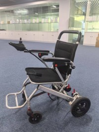 Light weight Foldable Transport Electrica Wheelchair with Flip up Armrest