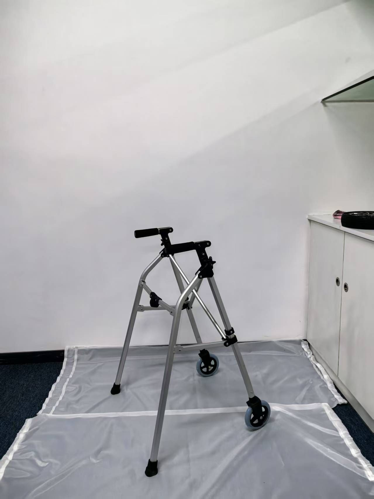 Lightweight Foldable Space Saver Rolling Walker for Adults, Seniors, and Elderly,