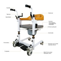 Manual Patient Lift Transfer Chair for Home Eldly care products, Portable Transfer Nursing Chair Lifter